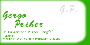 gergo priher business card